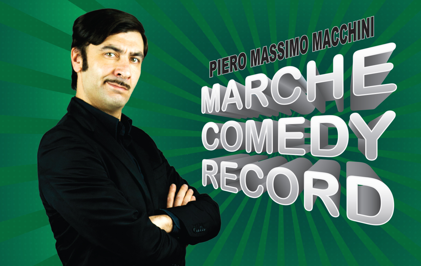 Marche Comedy Record, Macchini in scena per 12 ore in crowdfunding su